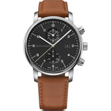 Watch - WENGER Urban Classic Chrono 42mm Black Dial Brown Strap