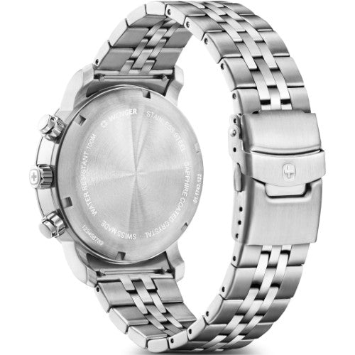 Watch - WENGER Urban Classic Chrono 42mm Black Dial SS Bracelet