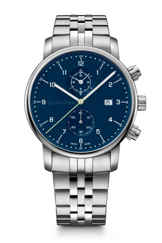 Watch - WENGER Urban Classic Chrono 42mm Blue Dial Bracelet