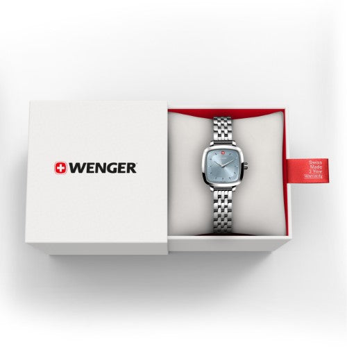 Watch - WENGER Vintage Classic 27mm Sunray Blue Dial SS Bracelet