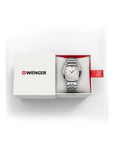 Watch - WENGER Vintage Classic 37mm White Dial SS Bracelet
