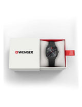 Watch - WENGER Vintage Sport 37mm Grey Dial Black Silicone Strap