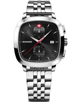 Watch - WENGER Vintage Clas Chrono 39.5mm Black Dial SS Bracelet