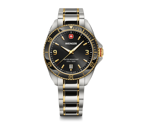 Watch - WENGER Executive 40mm Black Dial 2 Tone Bracelet
