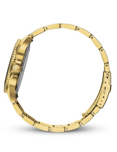 Watch - WENGER Executive 40mm Gold SS Case & Bracelet Black dial