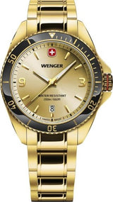 Watch - WENGER Executive 40mm Gold SS Case & Bracelet Gold Dial