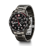 Watch - VICTORINOX FieldForce Sport Chr 42mm Bracelet Black Diallet