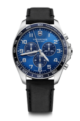 Watch - VICTORINOX FieldForce Classic Chrono 42mm Blackk Strap Blue Dial