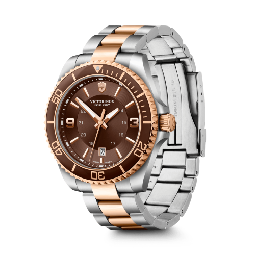 Watch - VICTORINOX Maverick 43mm SS Bracelet Brown Dial