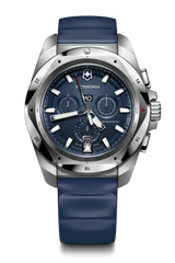 Watch - VICTORINOX I.N.O.X Chr 43mm Blue Rubber Strap Blue Dial