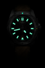 Watch - VICTORINOX I.N.O.X Chr 43mm Brn Wd & Blk Rubber Strap Black Dial