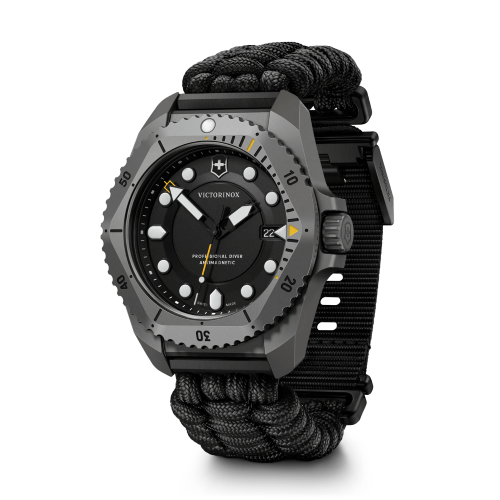 Watch - VICTORINOX Dive Pro 43mm Black Paracord Strap Black Dial