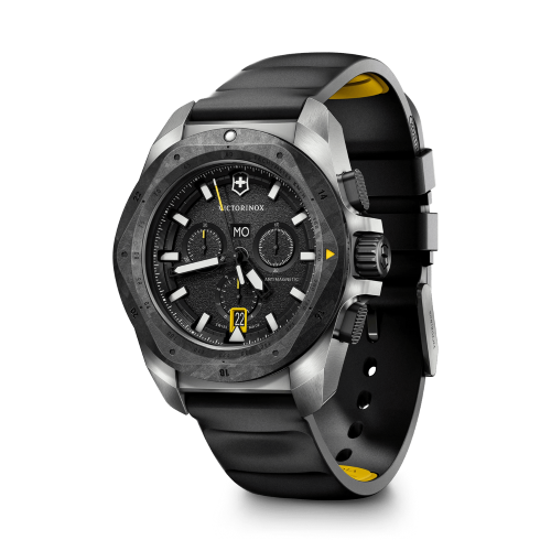 Watch - VICTORINOX I.N.O.X Chrono Carbon 43mm Black Rubber Strap Black Dial
