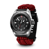 Watch - VICTORINOX Journey 1884 43mm Red Para Strap Black Dial