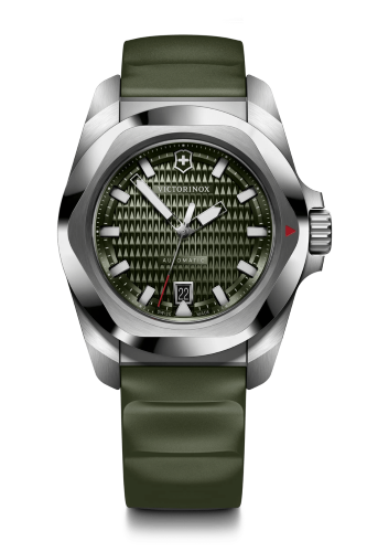 Watch - VICTORINOX I.N.O.X. Aut + SAK 41mm Green Rubber Strap Green Dial