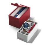 Watch - VICTORINOX I.N.O.X. Aut 41mm Wood/Blue Rubber Strap Blue Dial