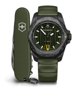 Watch - VICTORINOX I.N.O.X. Auto 41mm Green Rubber Strap Green Dial
