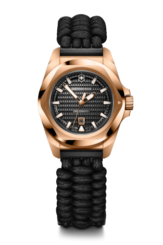 Watch - VICTORINOX I.N.O.X. Small Auto 32mm Black Para Strap  Black Dial