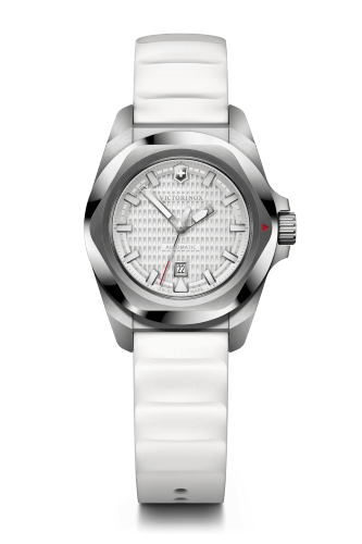 Watch - VICTORINOX I.N.O.X. Small Auto 32mm White Rubber Strap White Dial