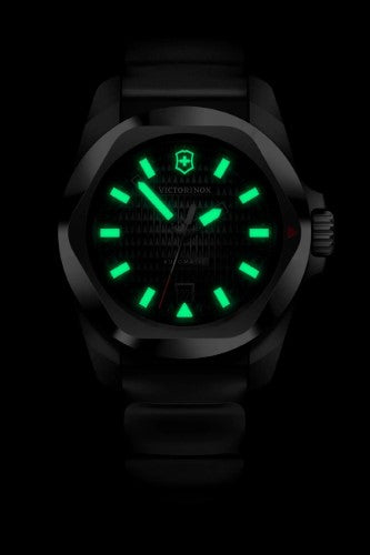 Watch - VICTORINOX I.N.O.X. Auto 41mm Black Rubber Strap- Black Dial