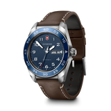 Watch - VICTORINOX Swiss Army 42mm Brown Leather Strap Blue Dial