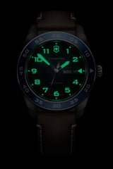 Watch - VICTORINOX Swiss Army 42mm Brown Leather Strap Blue Dial