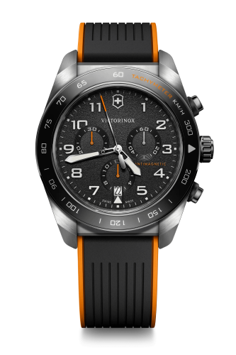 Watch - VICTORINOX Swiss Army Chrono 42mm Black Rubber Strap Black Dial