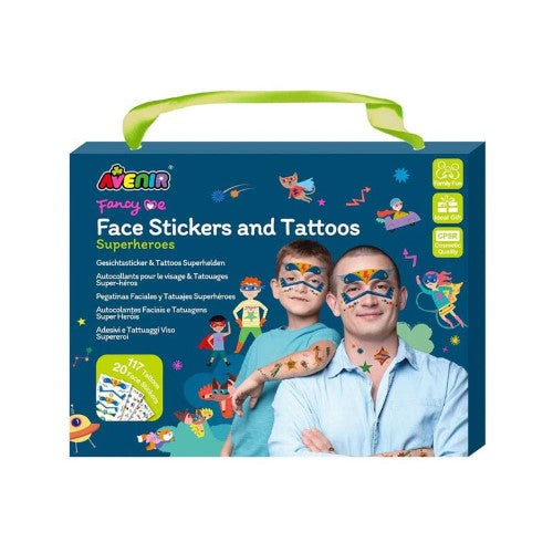 Face Stickers and Tattoos - Avenir Superheroes