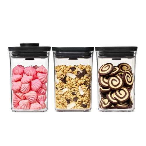 3 Piece Container Set - OXO Good Grips POP (Black Matte)