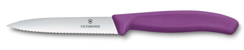 Paring Knife - VICTORINOX SWISS CLASSIC Wavy 10cm (Purple)