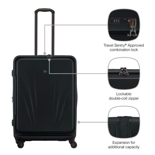 2pc Hardside Luggage - WENGER Skyon Set (Black)