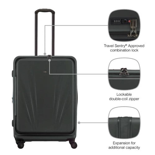 2pc Hardside Luggage - WENGER Skyon Set (Anthracite)