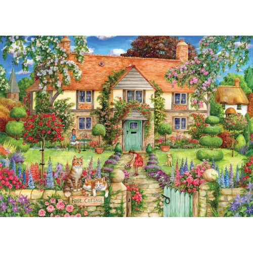 Jigsaw Puzzle - Cottage Cuties Rose Cottage (500 XL Piece)