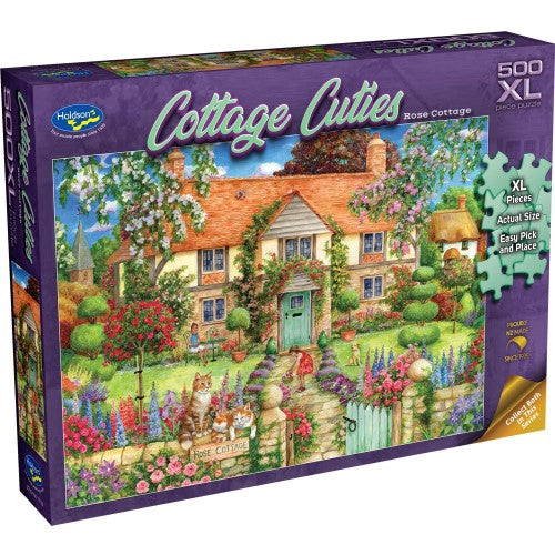 Jigsaw Puzzle - Cottage Cuties Rose Cottage (500 XL Piece)