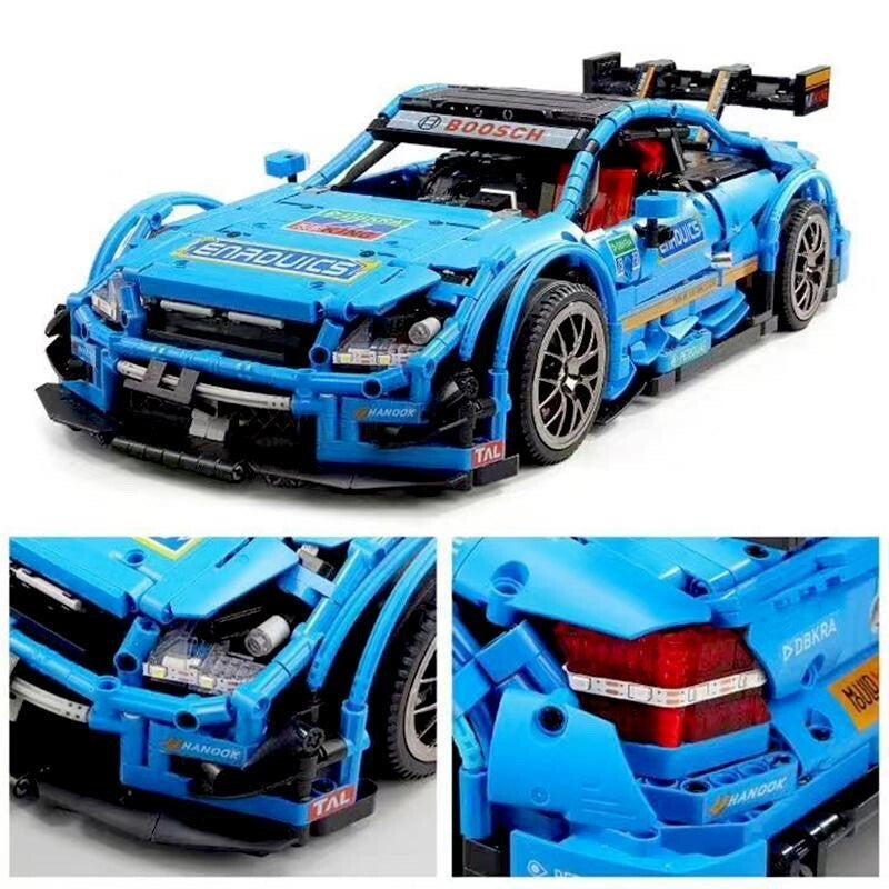 Building Model Kit - Mould King 1:8 C63 BLUE RACING CAR RC
