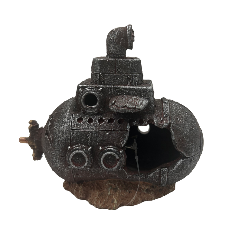 Aquatic Ornament - Submarine Wreck (15 x 8 x 12cm)