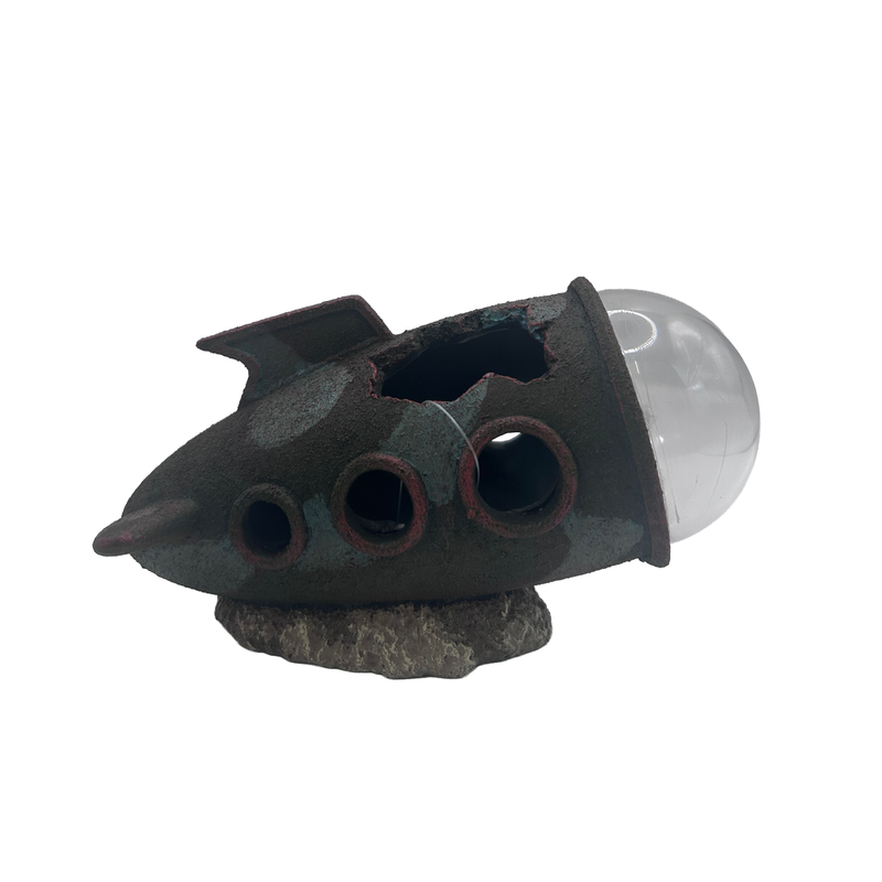 Aquatic Ornament - Retro Submarine Wreck (15 x 8 x 8cm)