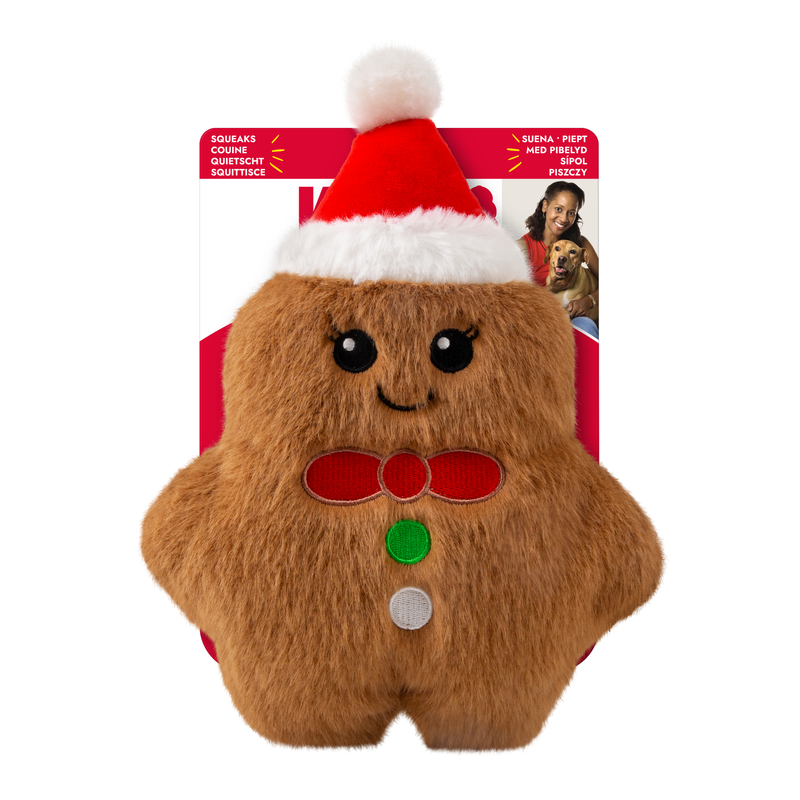 Dog Toy - KONG Holiday Snuzzles Ginbgerbread (Medium)