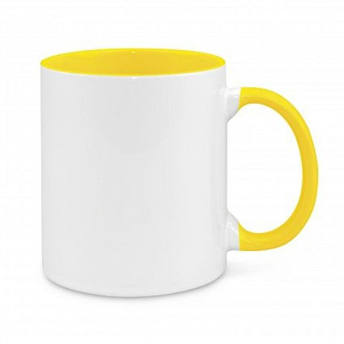 Madrid Coffee Two Tone Mug - Set of 6 (Yellow / White)