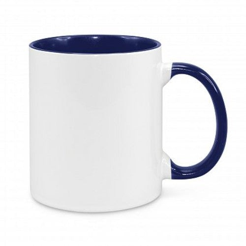 Madrid Coffee Two Tone Mug - Set of 6 (White / Dark Blue)