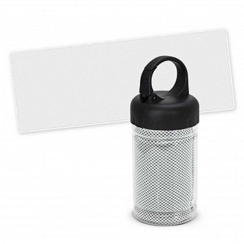 Active Cooling Sports Towel with Tube Holder - Set of 6 (White)
