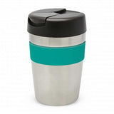 Java Vacuum Cup with Band - 340ml (Silver / Black / Teal)