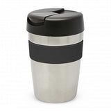 Java Vacuum Cup with Band - 340ml (Silver / Black)