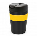 Java Vacuum Cup with Band - 340ml (Black / Yellow)