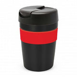 Java Vacuum Cup with Band - 340ml (Black / Red)