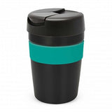 Java Vacuum Cup with Band - 340ml (Black / Teal)