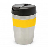 Java Vacuum Cup with Band - 340ml (Silver / Black / Yellow)