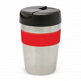 Java Vacuum Cup with Band - 340ml (Silver / Black / Red)