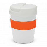 Java Vacuum Cup with Band - 230ml (White / Orange)