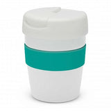Java Vacuum Cup with Band - 230ml (White / Teal)